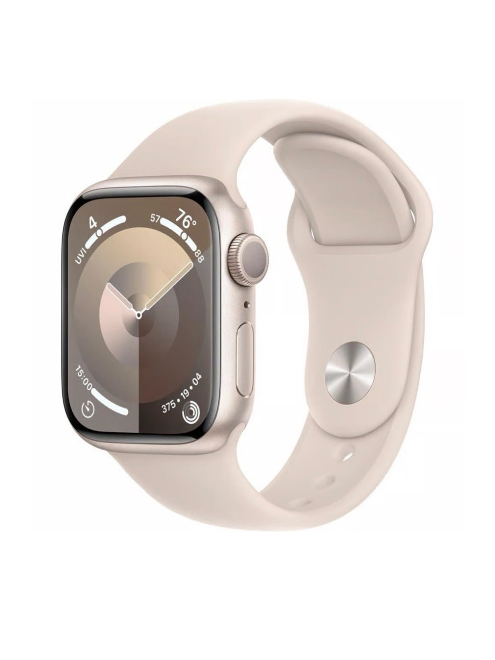Series 9 Apple Watch SE in Starlight with Starlight Sport Band